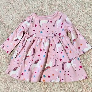 Hanna Andersson 6-12m pink unicorn dress